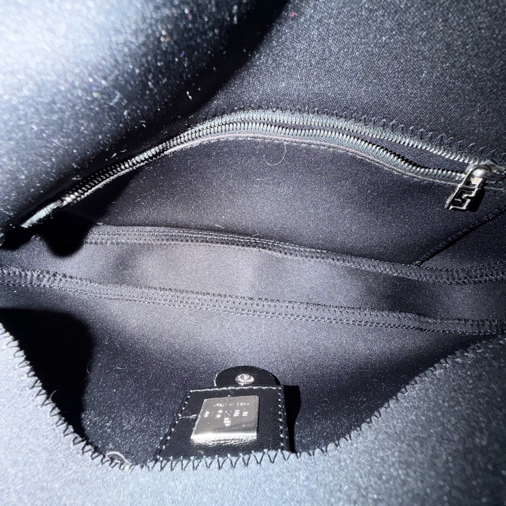 Vintage 00's Fendi Black Neoprene Baguette
Bag with Silver Accent. - Picture 13 of 16